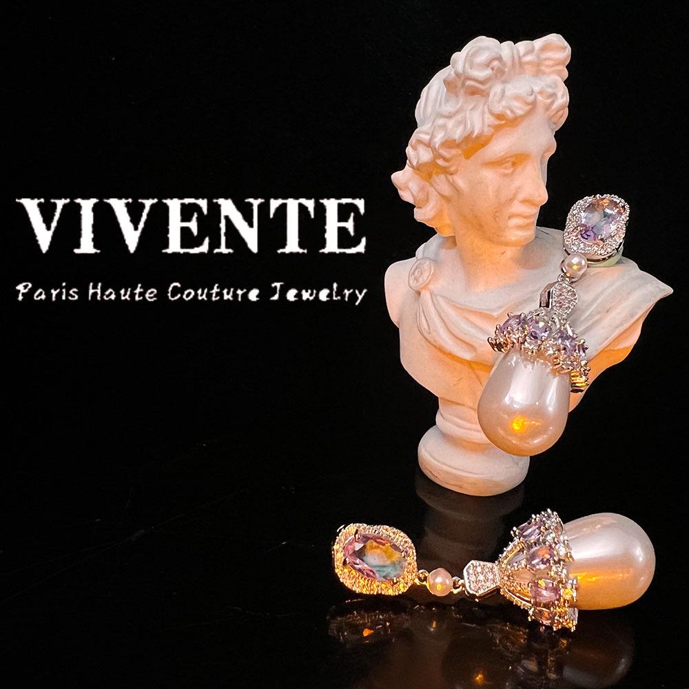 Роскошные серьги-капли с цирконом 5A и жемчугом: Элегантный и изысканный нишевый дизайн