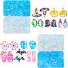 Halloween Silicone Mould Holographic Resin Mold for DIYs Keychain Pendant Earrings Molds Accessories Jewelry Making Tool