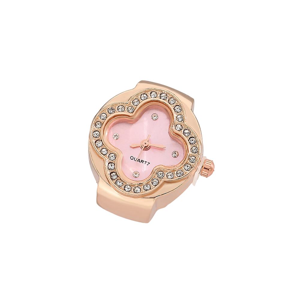 Часы-кольцо Модные квадратные часы в форме кольца Индивидуальность Креативное ретро-кольцо в стиле Электронные часы