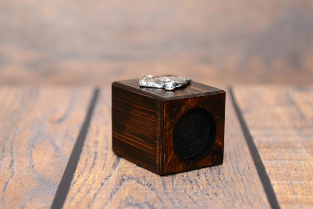 Staffordshire Bull Terrier, Staffy II – Wooden candle holder with a dog, a unique souvenir after losing a dog | Art-Dog