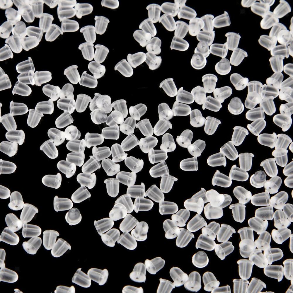 DIY Fashion Jewelry New Earring Back Stoppers Rubber Ear Post Nuts Plug Earring