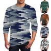 Men's T Shirt O-Neck Clothing Apparel Outdoor Long Sleeve Print Fashion Designer Vintage