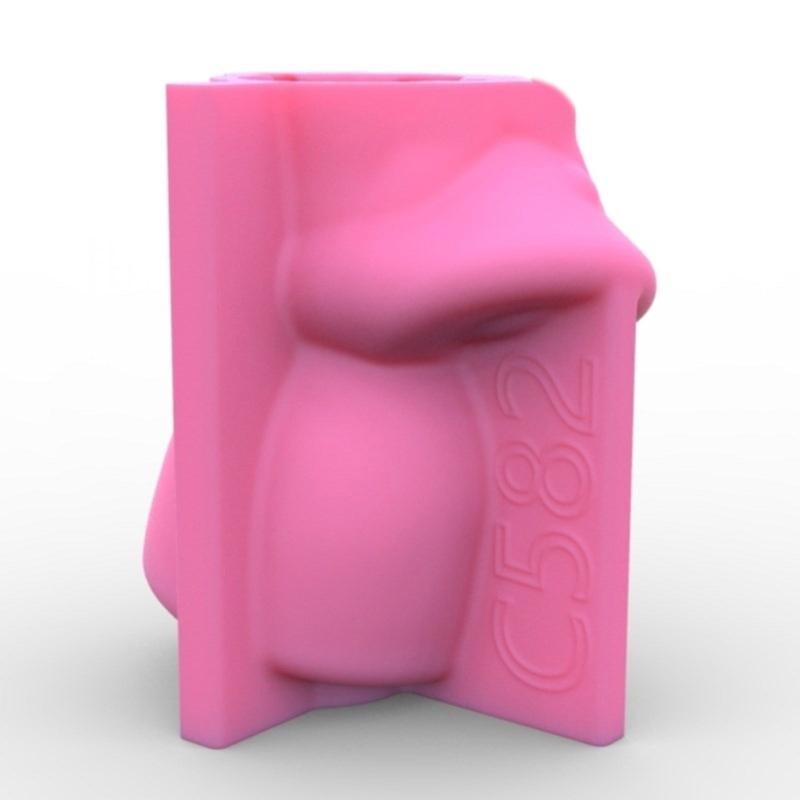 Versatile Silicone Mold Concrete Molds Silicone Casting Mold Doll with Horn Shape Vase Mold for Vases Pen Holder Crafts