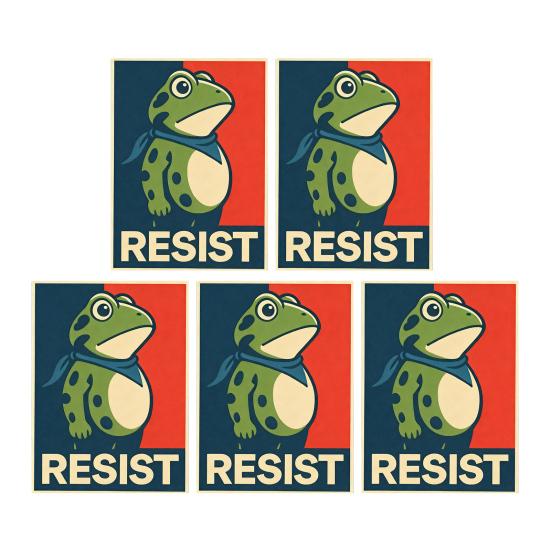 1/5/10/20/50/100Pcs Resist Frog Sticker Waterproof PVC Frog Meme Sticker Cell Phone Laptop Computer Helmet