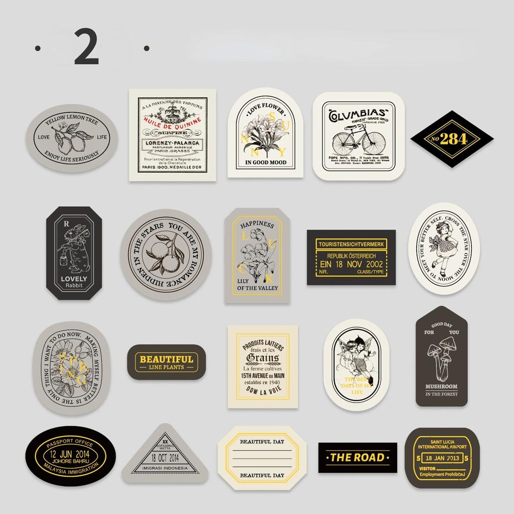 Ретро этикетки наклейки записываемые уплотнительные наклейки украшения справочник наклейки эстетические канцелярские принадлежности 40 шт./кор.