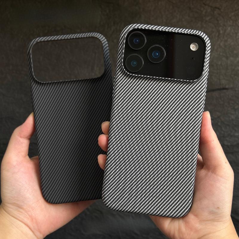 Для iPhone 17 16 Pro Max Чехол Жесткий Матовый Текстура Углеродного Волокна Защита от Отпечатков Пальцев Для iPhone 16 plus Чехол Ударопрочный Бампер