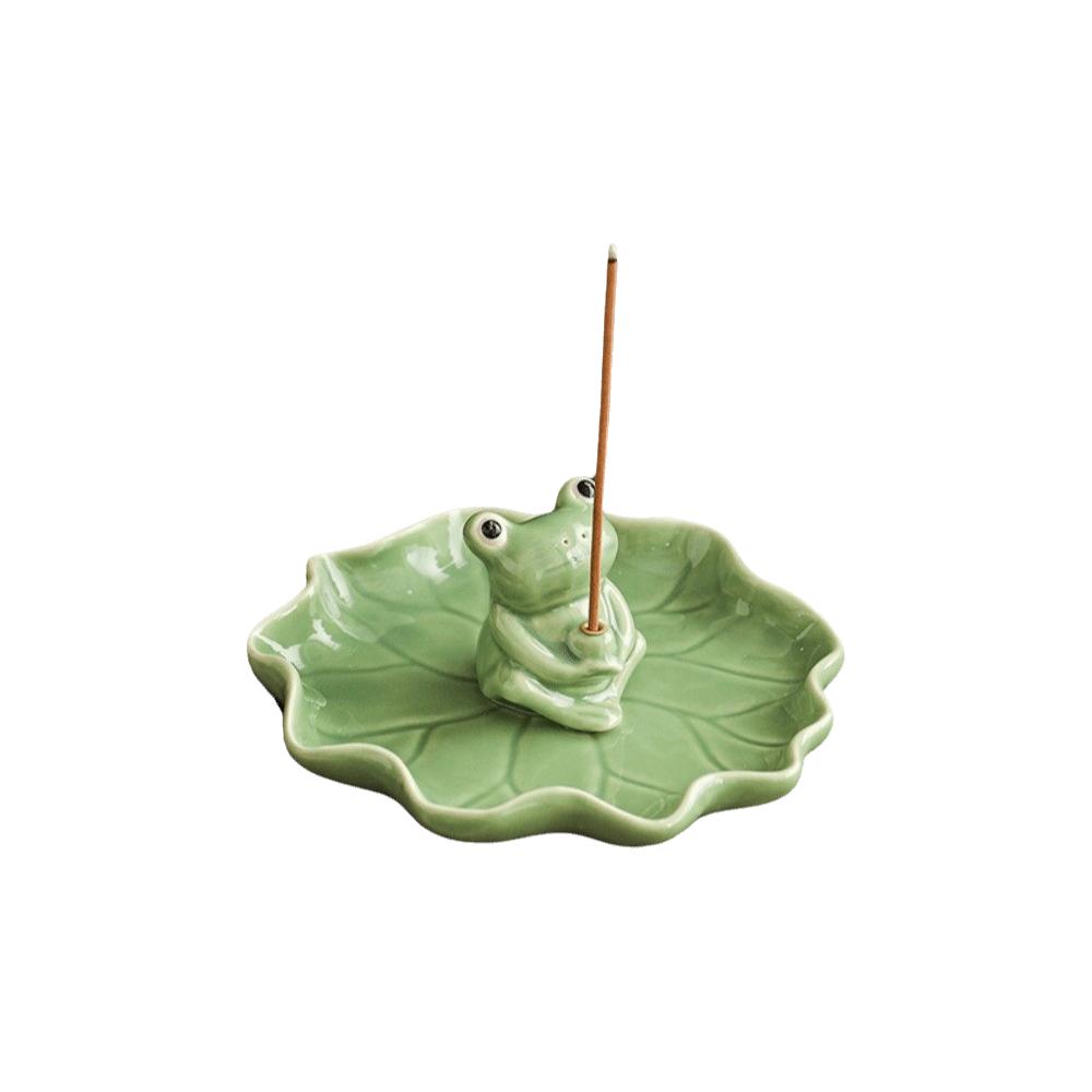 Frog Incense Stick Burner Ceramic Censer Holder Home Decor Incense Burner Zen Space