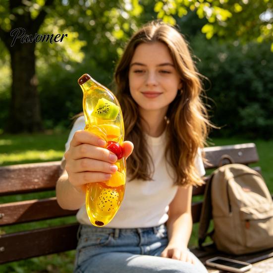 Игрушки для снятия напряжения Банан-Сжималка от стресса, Прозрачная Фейковая Сенсорная Игрушка для улучшения концентрации и снятия напряжения, Мягкий Эластичный Фрукт Снятие fidget-непоседливости