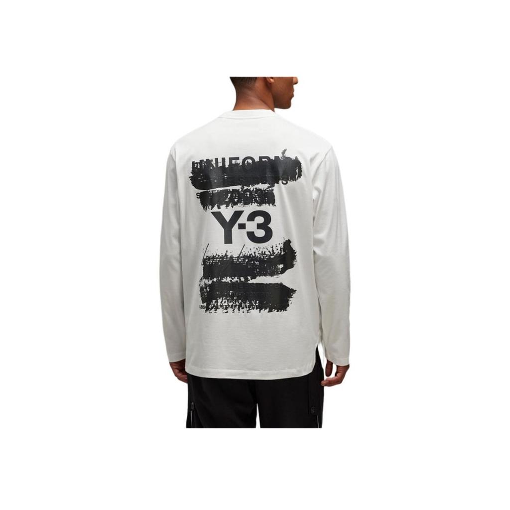 Adidas x Y-3 U GFX Футболка с длинным рукавом Белая Унисекс Уличная одежда JM3234