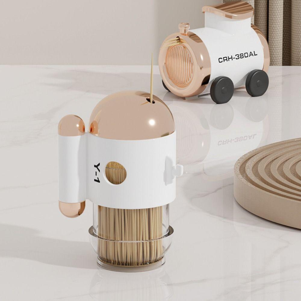 High-End Automatic Toothpick Can Cute Train Toothpick Can Toothpick Box Ornament  Living Room