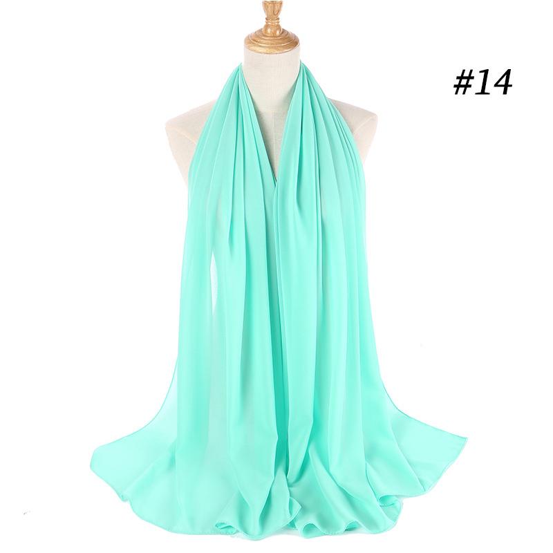 Muslim Hijab Women Lady Plain Bubble Chiffon Scarf Hijab Wrap Shawls Headband