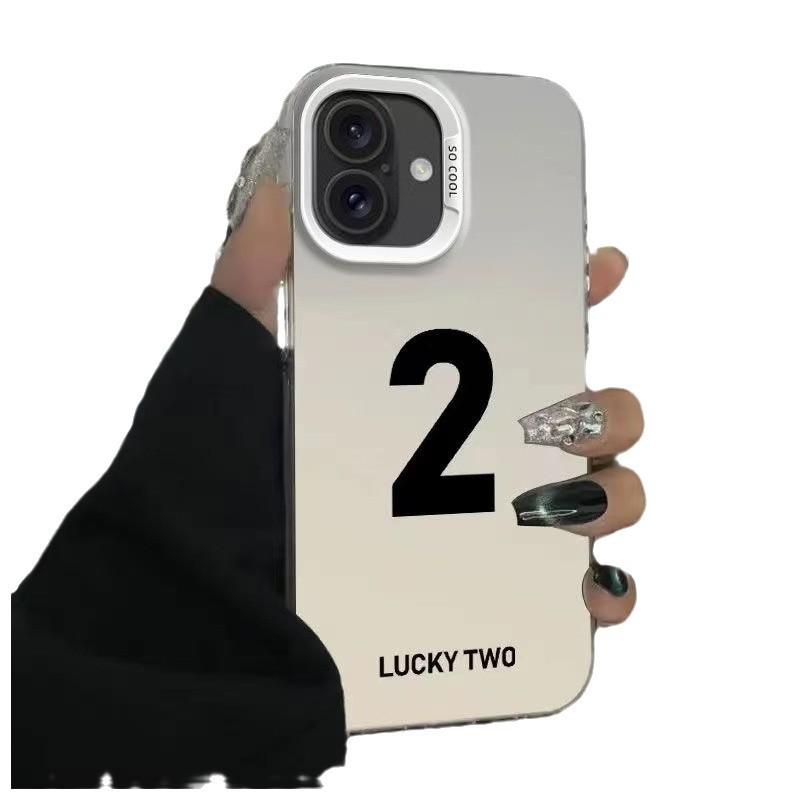 Новый счастливый номер подходит для чехла для мобильного телефона iphone17 Apple 15promax/14 противоударный 13pro16 Европа и Америка