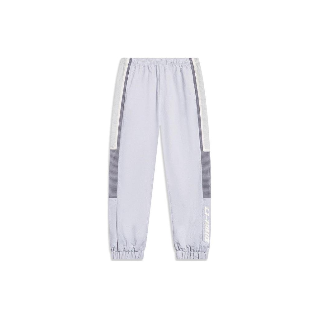 Li-Ning Мужские брюки-джоггеры Sports Life Series с цветными блоками Chuan-Stone-Gray AYKT405-4