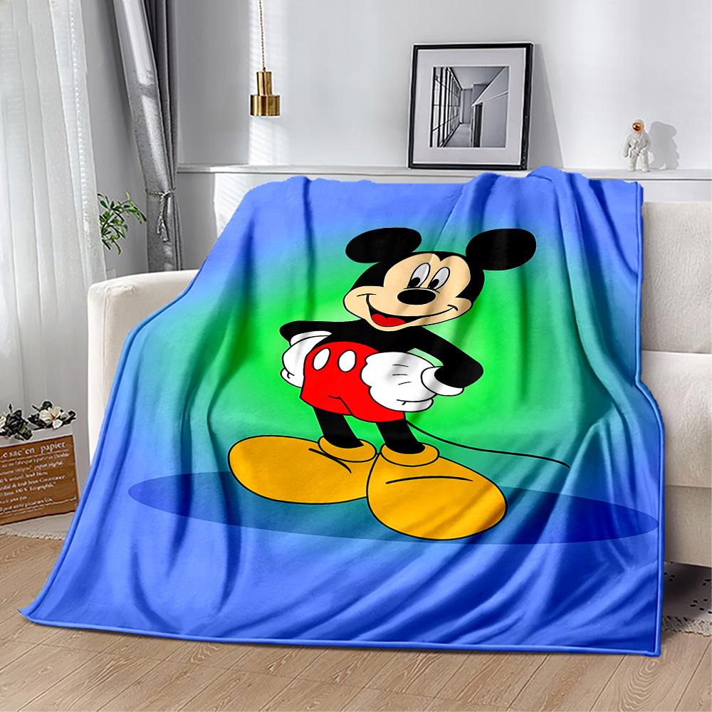 Mickey Mouse Starry Night Blanket Warmthful Decor Perfect for Sofa Office Chair Livingroom Four Seasons Universal Playful Design