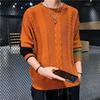 Лоскутный мужской зимний свитер модный свитер мужской вязаный теплый свитер мужской пуловер вязаный топ осень зима новый
