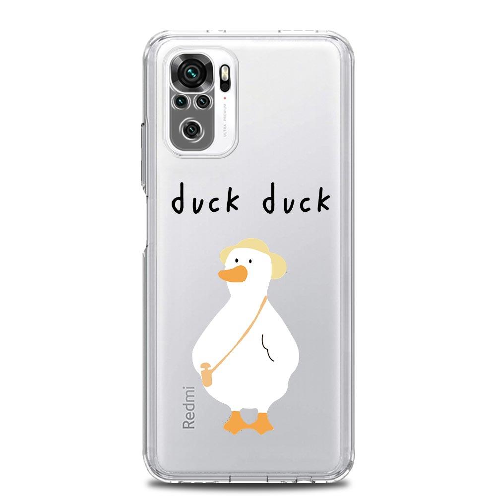 Прозрачный чехол для телефона с милым гусиной уткой для Xiaomi Redmi Note 12 10C 10 11 9 8 Pro Plus 9S 7 8T 9T 9A 8A 9C K50 K40