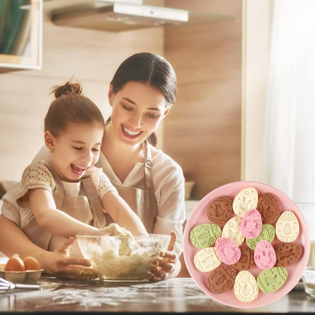 Набор формочек для печенья на Пасху, 9 шт. 3D пластиковые пасхальные яйца штампованные формы Linzer формочки для печенья для пасхальной вечеринки украшения
