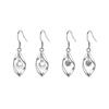 Luxurious Twirl Design Pearl Earrings with Zircon Stones Unique Ear Hooks Charm Ideal for Chic Urban Professionals