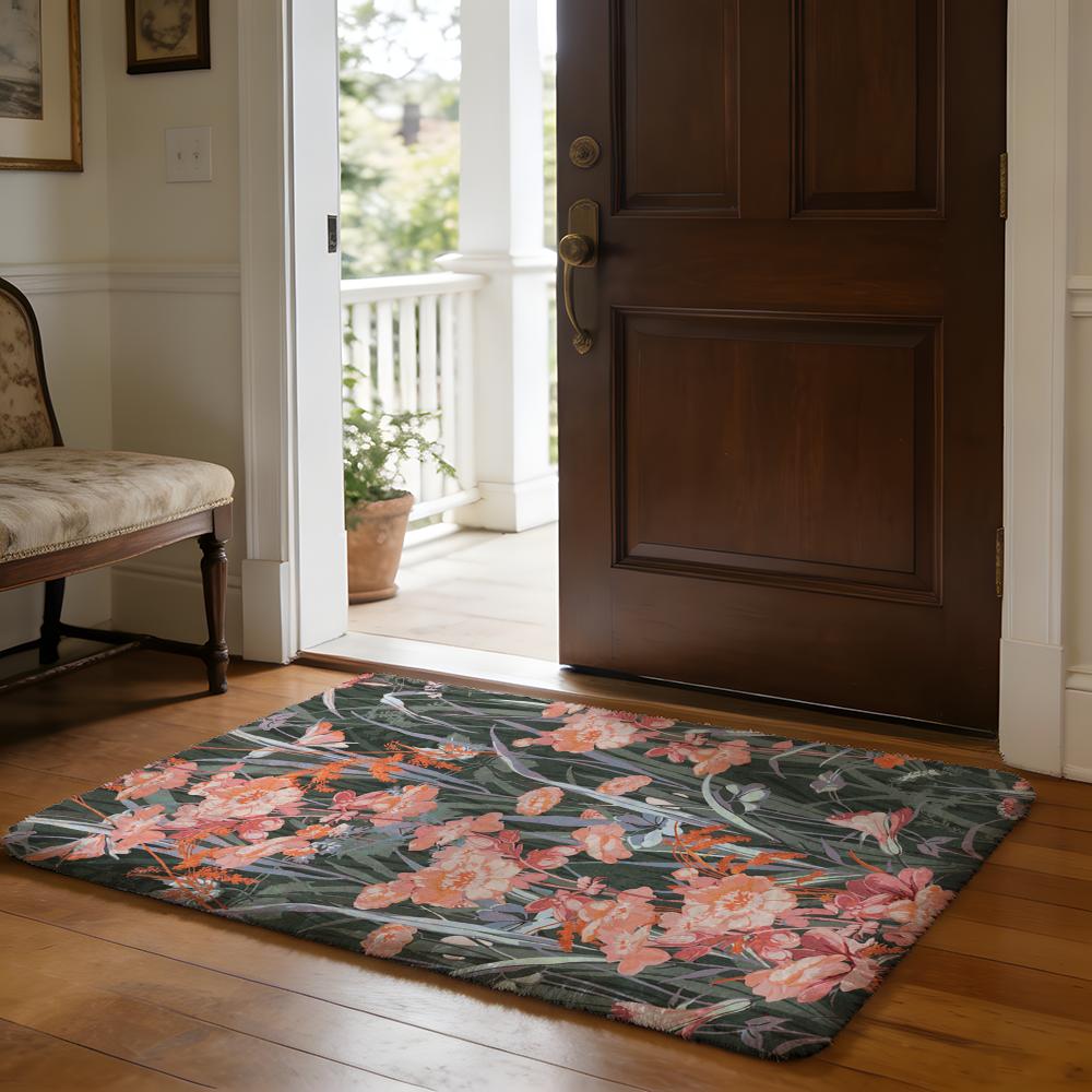 Floor Mat Soft Flannel Rug Non-Slip Absorbent Mat for Bathroom Bedroom Home Decor Christmas Pattern Design