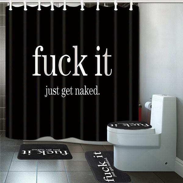 4 шт., полный комплект, занавеска для душа, крышка унитаза, чехол для сиденья, коврик для декора ванной комнаты, водонепроницаемая занавеска для душа, нескользящие коврики