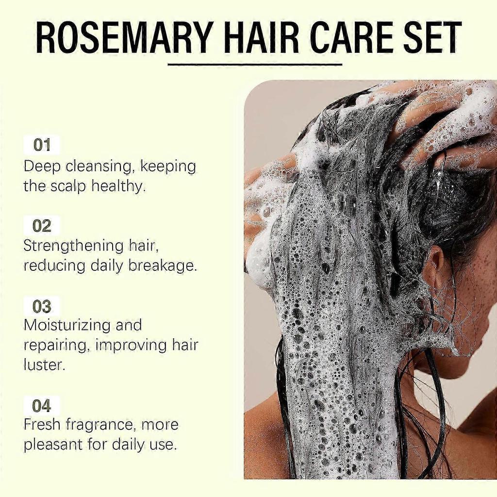 Rosemary Hair Care Set, Anti-dandruff Oil Control Shampoo, Moisturizing Repair Conditioner, Nourishing Strengthen Hair, Reduce Hair Breakage, Fresh Fr