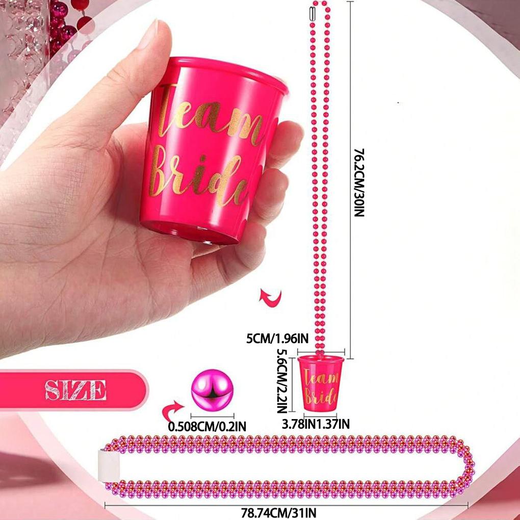 12 шт. АБС Золотая фольга Ожерелья рюмок для девичника Украшения для вечеринки холостяка Сувениры для вечеринки холостяка