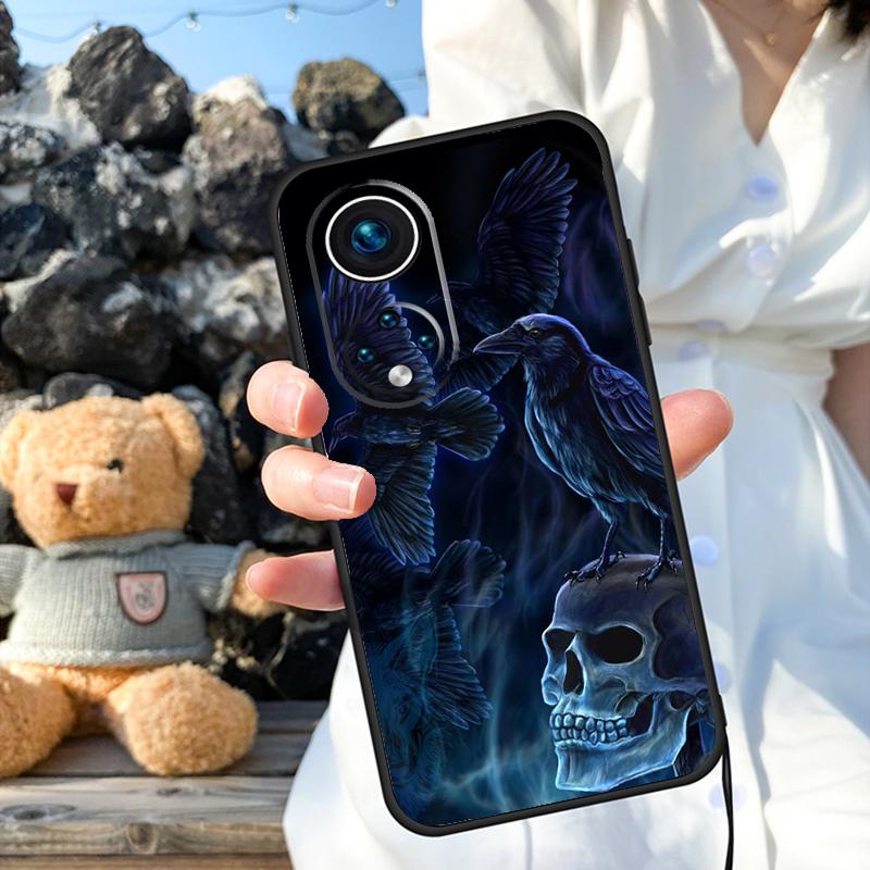 Crow Raven Dark Skull Case For Honor X8a X9a X6a X7a X6 X7 X8 X9 X9b X8b Honor 70 50 90 Lite Magic 5 6 Pro Cover