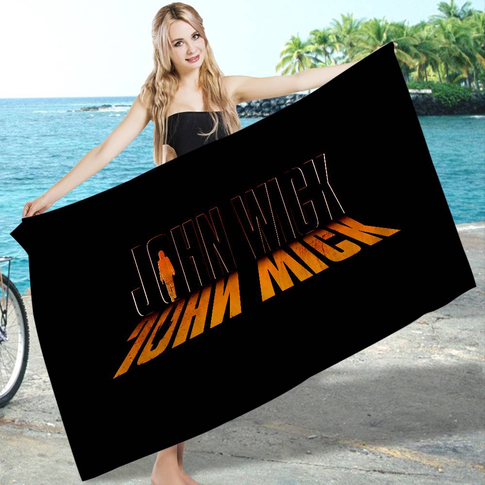 Classic J-john Movie W-wick Big Microfiber Beach Towels Quick Dry Towel Sand Beach Towels Pool Towel for Travel Swim Pool Yoga