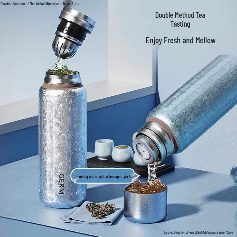 Термобутылка Germ Roman Column Titanium Антибактериальная