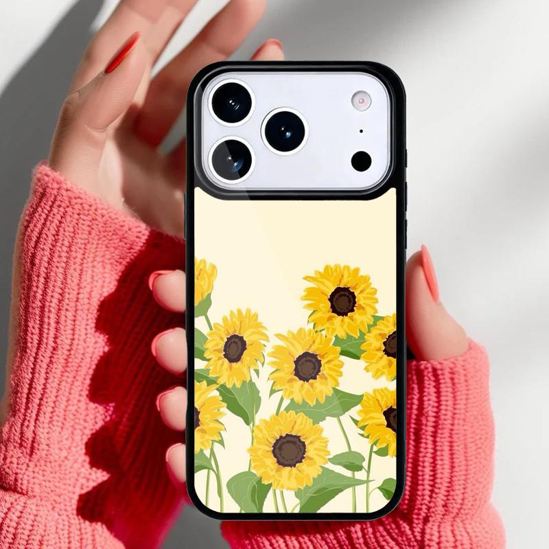 Винтажный чехол для телефона с подсолнухами для iPhone 17 Air 16e 15 14 13 Pro Max Задняя крышка для 12 11 Pro Coque