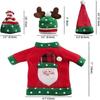 3pcs Ugly Sweater Christmas Wine Bottle Covers, Holiday Wine Bottle Sweater Cover with Hat for Ugly Christmas Sweater Party Decorations