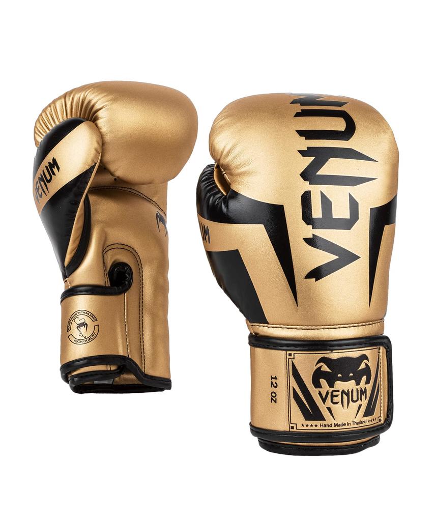 VENUM Boxing Gloves ELITE BOXING GLOVES X Gloves Boxing Kickboxing Fitness (Gold Black) VENUM-1392-449 //Sparring (14oz)