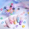 50 шт. Y2K Macaron 3D Nail Art Charms, полое сердце, звезда, украшения для ногтей, смоляные стразы, аксессуары для ногтей, для женщин и девочек, украшения