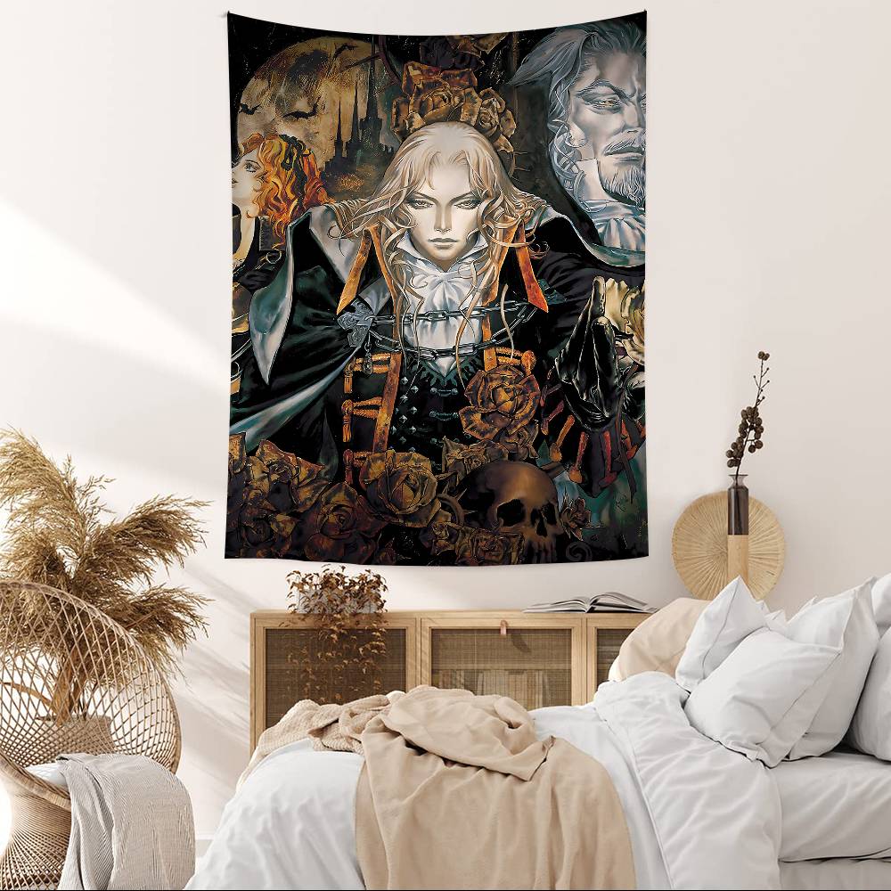 CCastlevania Game Colorful Tapestry Wall Hanging Bohemian Wall Tapestries Mandala Wall Hanging Sheets