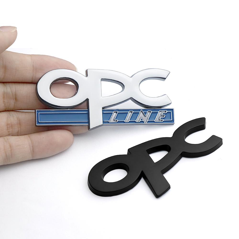 BSXU8 3D Metal OPC LINE Emblem Car Side Fender Tail Badge Sticker For Opel Astra H G J Insignia Mokka Zafira Corsa Vectra C D Antara