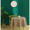 Round Plain Stain-resistant Tablecloth Taupe 160 Cm