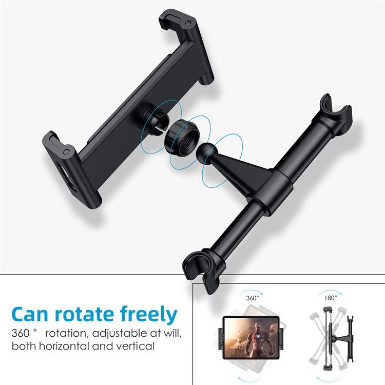 Universal Car Back Seat Headrest Tablet Holder 360 Rotation Mount For Ipad Air Mini Pro 4-13 Inch Rear Pillow Phone Clamp Stand