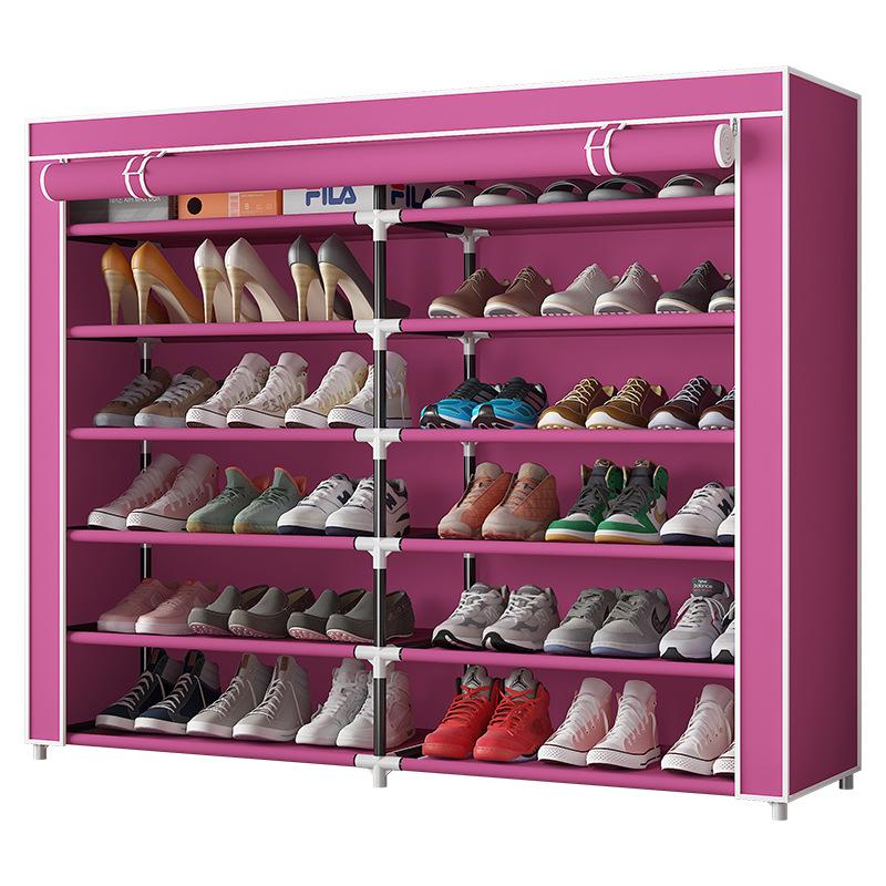 Простой шкаф с тканевым чехлом, полкой для обуви, тумбой для обуви и чехлом для сушилки