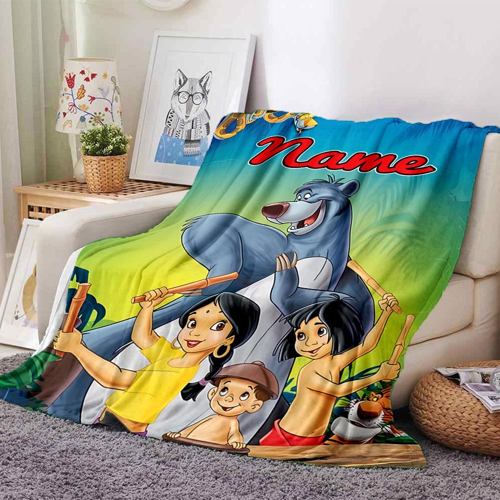 Customiz Name Personality The Jungle Book Blanket Soft &Warm Sofa Office Bed Travel Lunch Break Blanket, Gift Suitable All Seasons