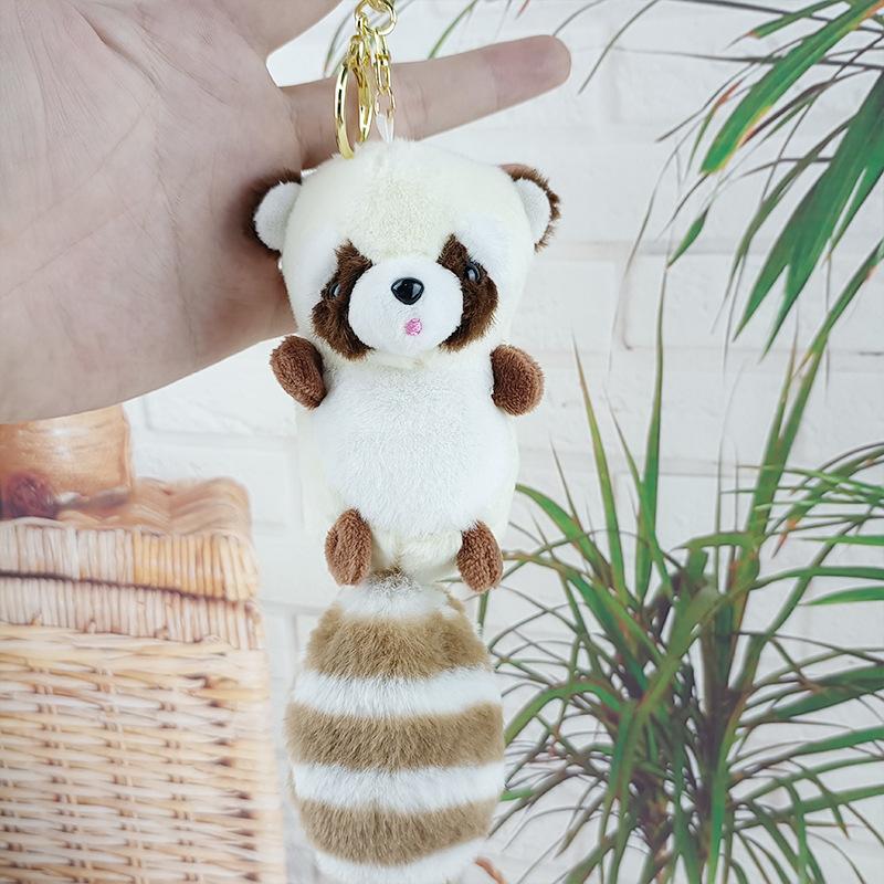 Милый енот плюшевая подвеска игрушка кукла брелок рюкзак брелки аксессуары подарок