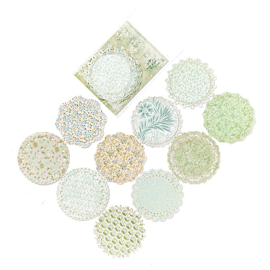 10 шт. кружевные бумажные наклейки декоративные винтажные вырезанные кружевные наклейки для скрапбукинга для ведения журнала Pho