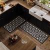 Kitchen Carpet Retro Home Decoration Long Strip Runner Kitchen Rugs Oil-proof Waterproof PVC Leather Washable Kitchen Floor Mat