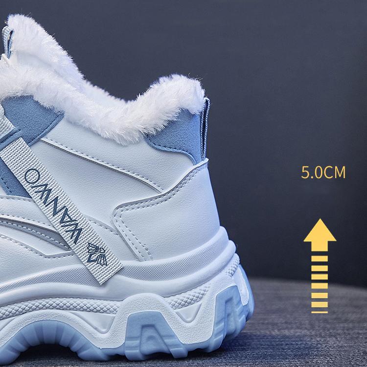 Женские повседневные кроссовки, нескользящие, удобные, спортивная обувь, женская зимняя обувь на открытом воздухе, вулканизированная обувь, женские флисовые кроссовки для ходьбы