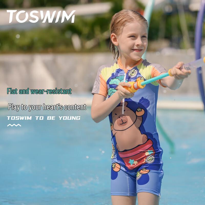 TOSWIM Kids Sunscreen One-Piece Swimsuit