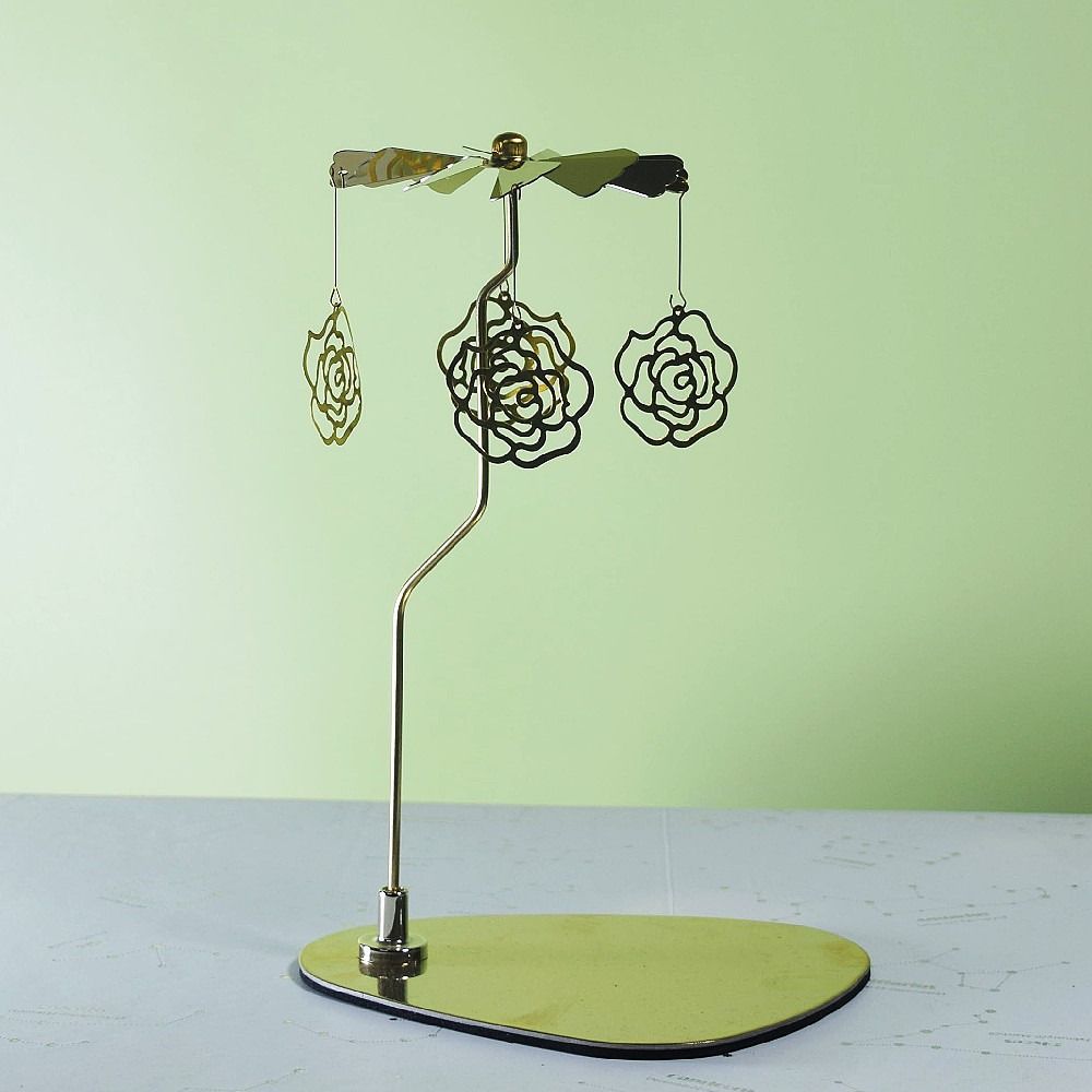 Candle Holder Spinning Candle Rotary Holder Carousel Candle Spinner Candle Stick Holder Tray