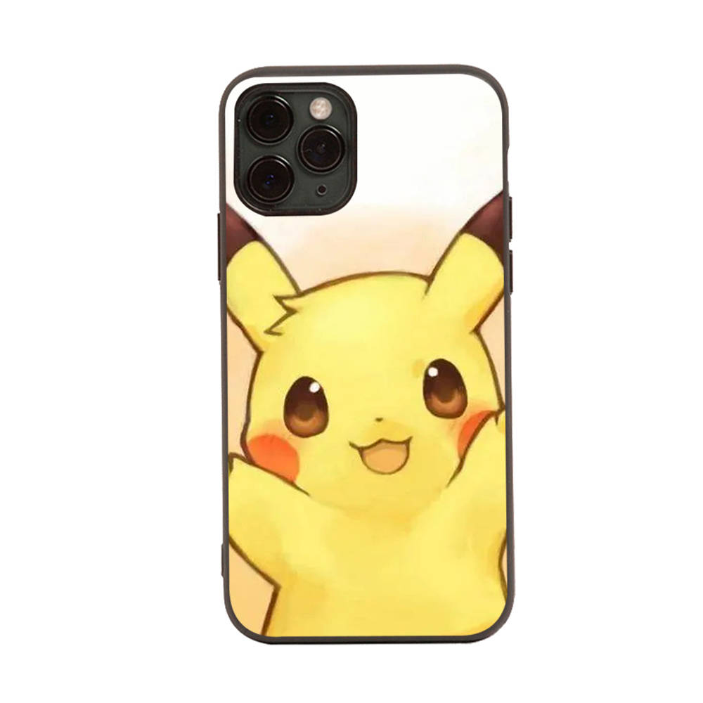 PK11 Lovely Pikachu Black Sofe Case for Samsung Note 20 Lite S24 Ultra S23 A03 A05 A06 A11 A71 A15 A16 A13 A24 A25 A33 A52 A53 A50 M55 M35 Plus