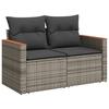 VidaXL Salon de Jardin avec Coussins 7 pcs, Canapés de Terrasse, Ensemble de Meubles de Patio, Mobilier d'Extérieur, Gris 3226011