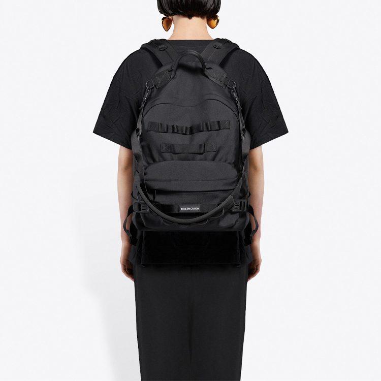 Balenciaga Женская футболка с коротким рукавом Черная 612965TJVI32771