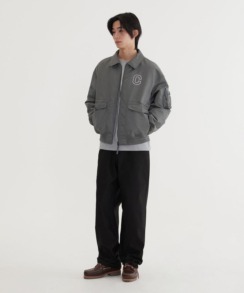 Covernat C Logo Collar Ma-1 Jacket Sage Gray