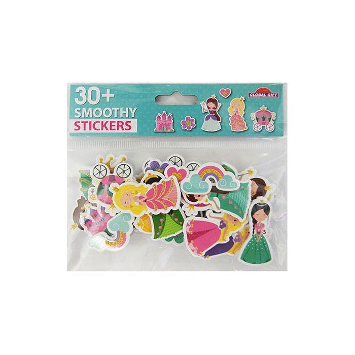 30 Autocollants - Mousse EVA - Princesses - Paillettes
